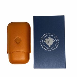 PORTASIGARI CARTUJANO PER DUE SIGARI ROBUSTO ARANCIONE