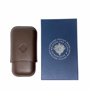 PORTASIGARI CARTUJANO PER DUE SIGARI ROBUSTO MARRONE