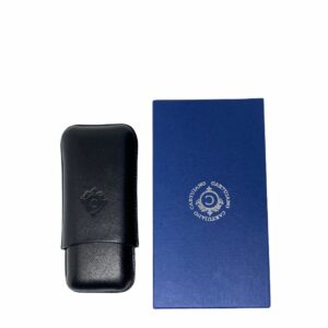 PORTASIGARI CARTUJANO PER DUE MEZZI SIGARI HUMIDOR NERO