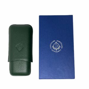 PORTASIGARI CARTUJANO PER DUE MEZZI SIGARI HUMIDOR VERDE