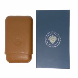 PORTASIGARI CARTUJANO PER TRE SIGARI TORO CUOIO