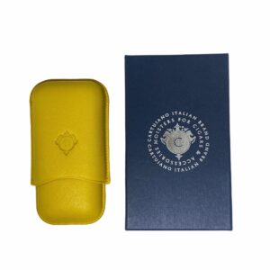 PORTASIGARI CARTUJANO PER DUE SIGARI ROBUSTO GIALLO
