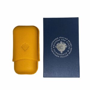 PORTASIGARI CARTUJANO PER DUE SIGARI ROBUSTO GIALLO