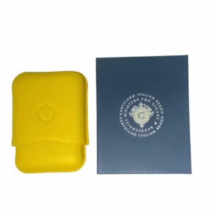 PORTASIGARI CARTUJANO PER TRE SIGARI ROBUSTO GIALLO